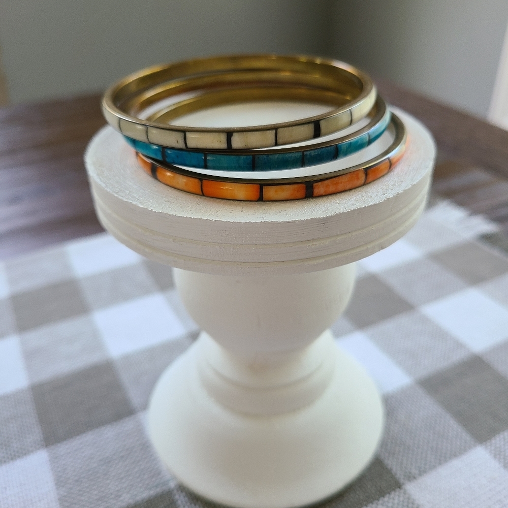 Set of Three Metal Bracelets